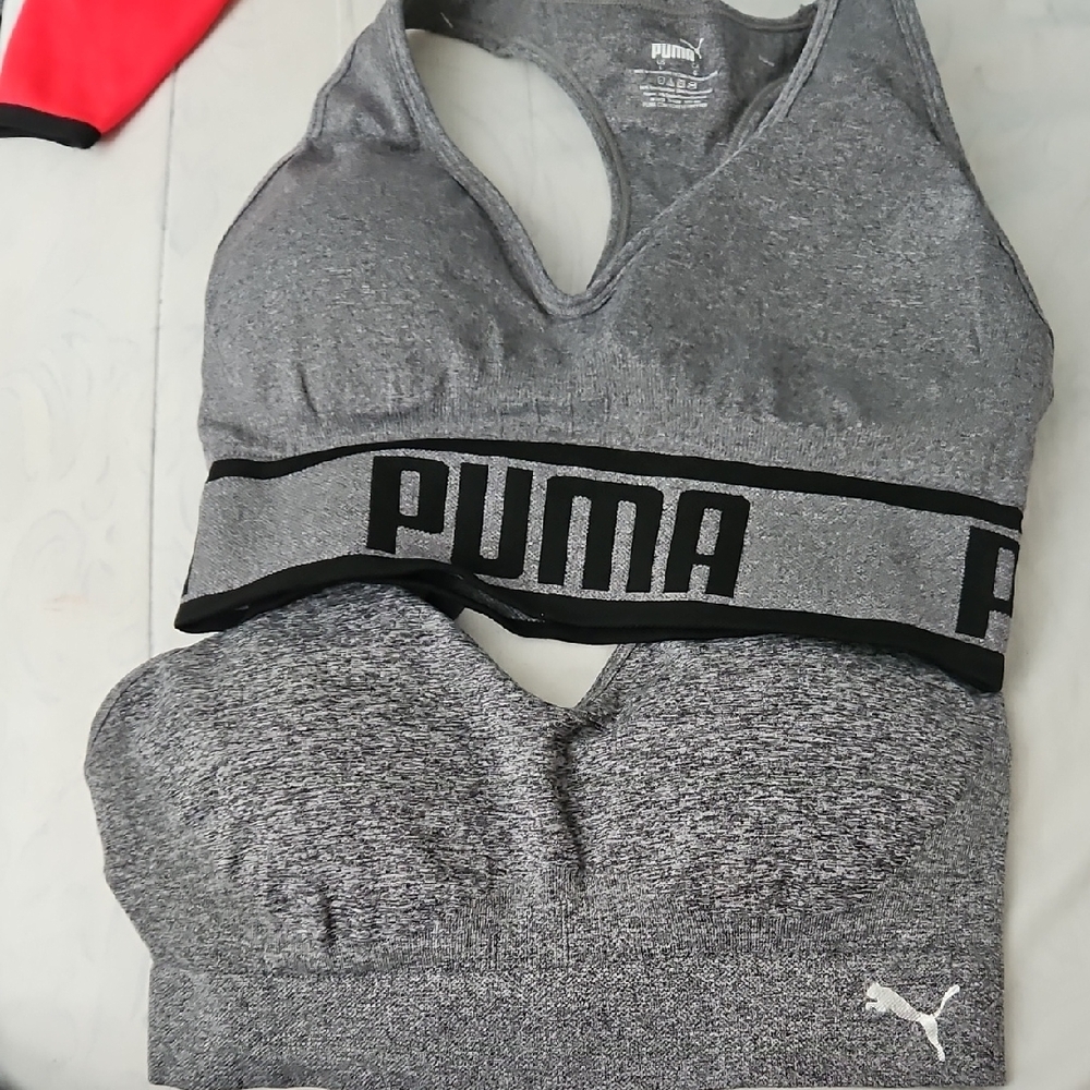 PUMA Women's Charcoal Sports Bra Duo